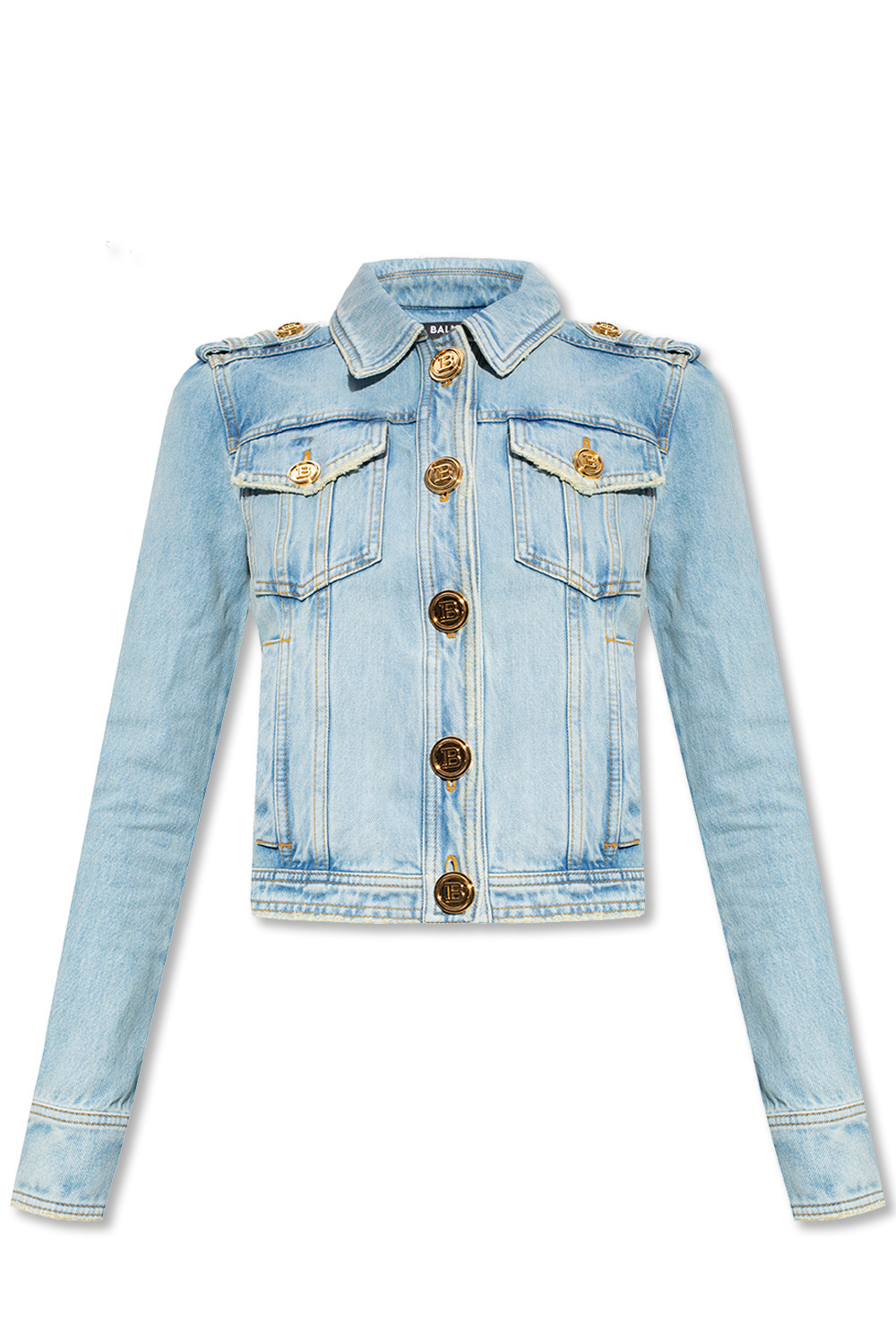 Veste en jean balmain sale